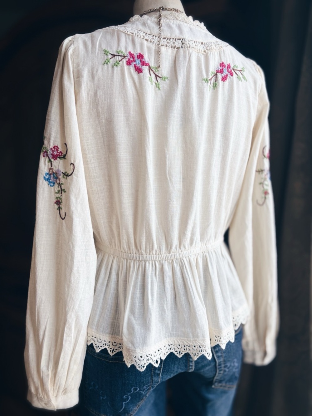 Jennifer & Grace Embroidered Boho Blouse Cardigan NWT - Picture 13 of 16